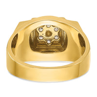 14k Two Tone 1/2 ct Lab Grown Diamond VS/SI+ G+ Men's Cluster Ring-B58225