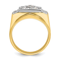 14k Two Tone 1 1/2 ct Lab Grown Diamond VS/SI+ G+ Men's Cluster Ring-B58227