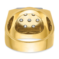 14k Two Tone 1 1/2 ct Lab Grown Diamond VS/SI+ G+ Men's Cluster Ring-B58227