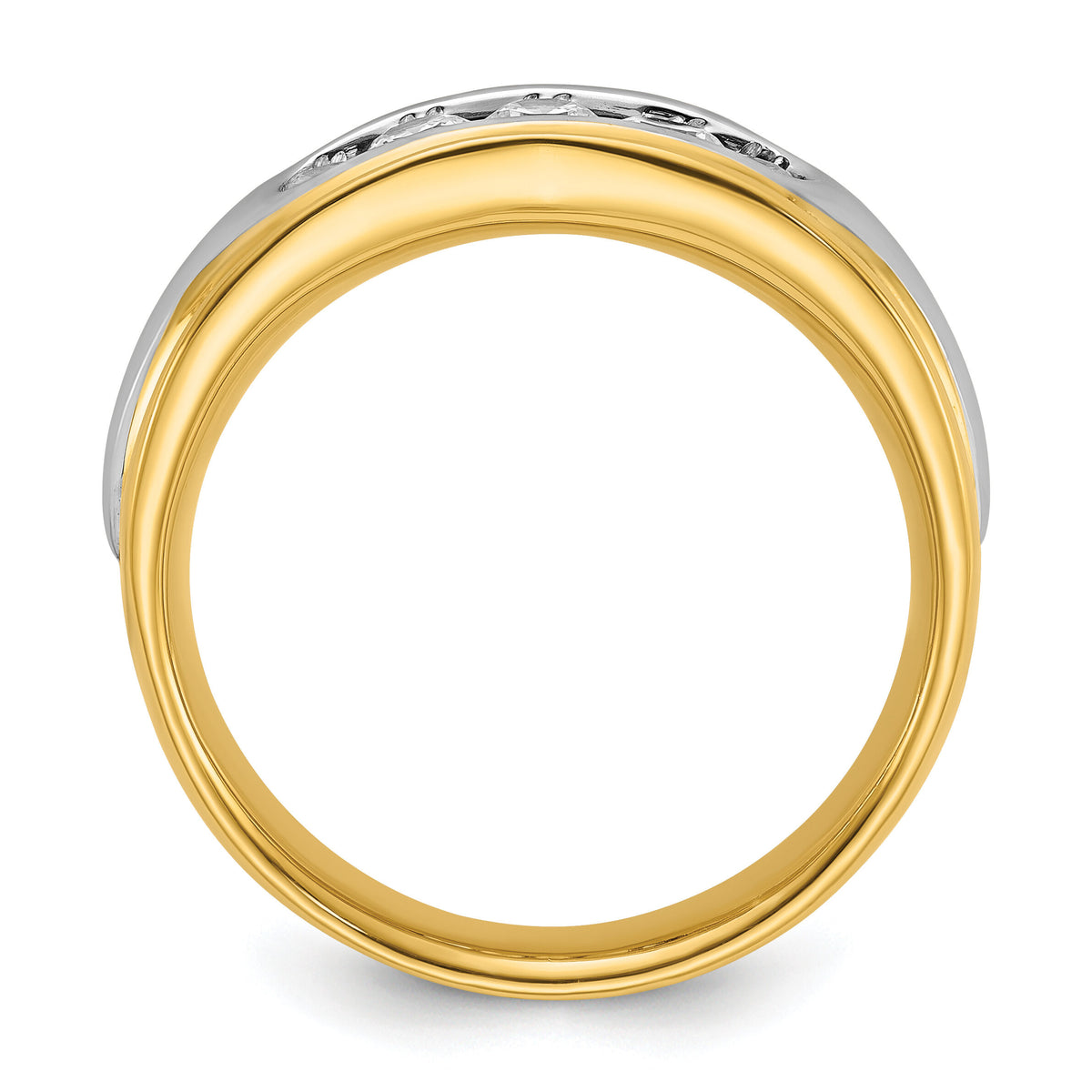 14k Two-tone 1/2 ct Lab Grown Diamond VS/SI+ G+ Men's Ring-B58257