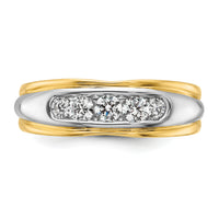 14k Two-tone 1/2 ct Lab Grown Diamond VS/SI+ G+ Men's Ring-B58257