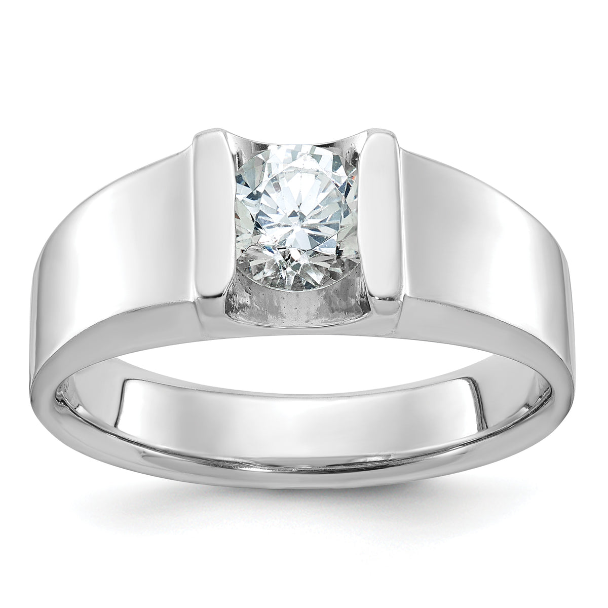 14k White Gold IBGoodman Men's Diamond Ring Mounting-B58368-4W