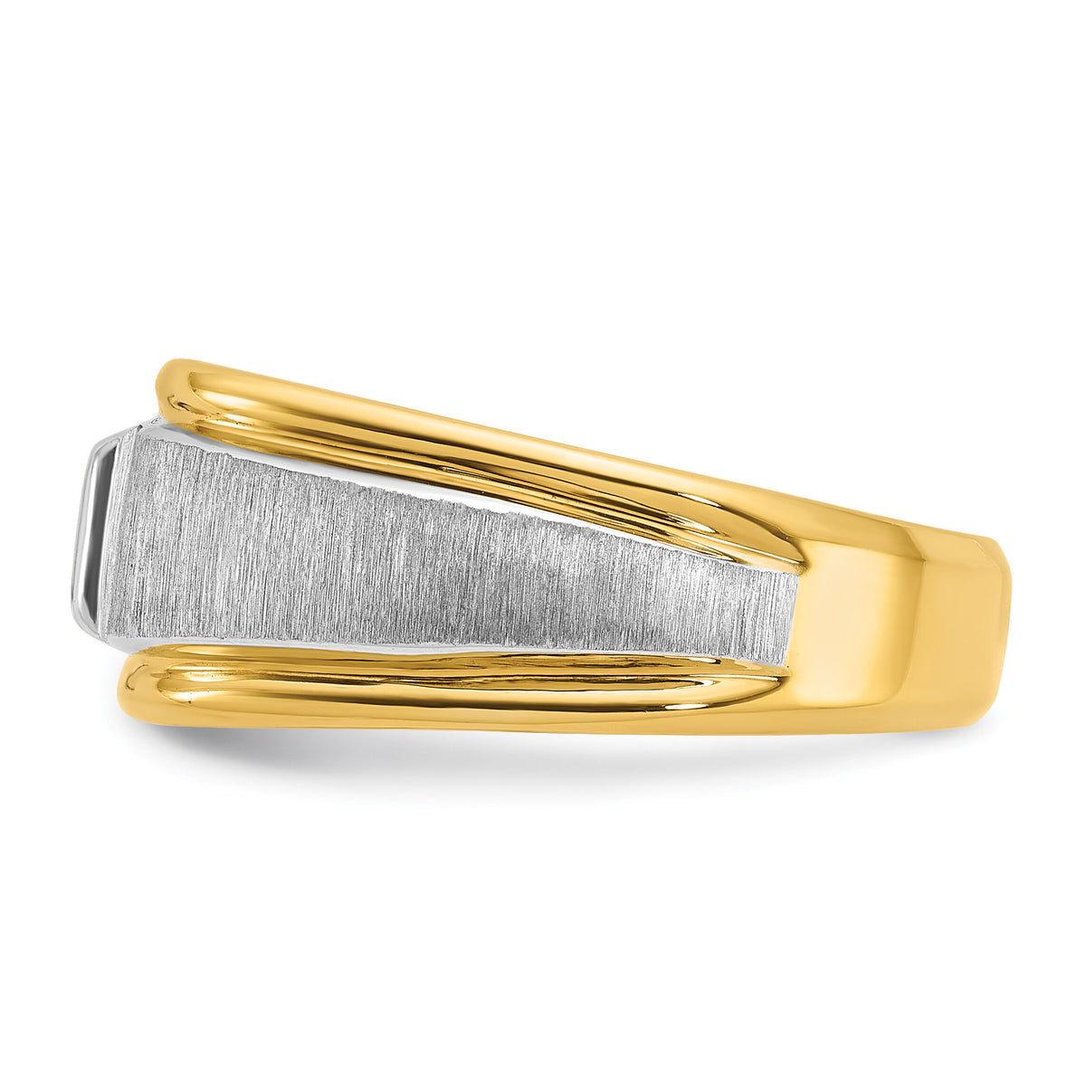 14k Two-tone 1/4 ct Lab Grown Diamond VS/SI+ G+ Complete Men's Ring-B58379