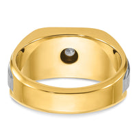 14k Two-tone 1/4 ct Lab Grown Diamond VS/SI+ G+ Complete Men's Ring-B58379
