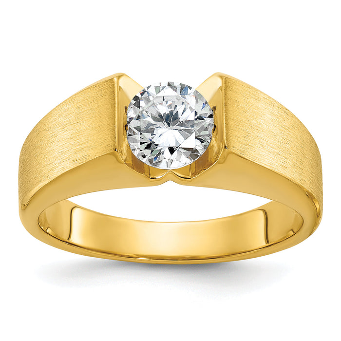 IBGoodman 14k 1 ct Lab Grown Diamond VS/SI+ G+ Complete Men's Ring-B58387