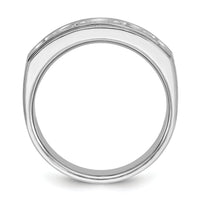 14k White Gold IBGoodman Men's Polished/Satin Diamond Complete Ring-B58843