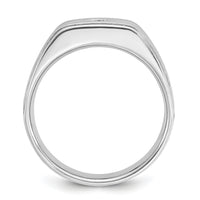 14k White Gold IBGoodman Men's Polished/Satin Diamond Complete Ring-B58844