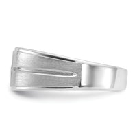 14k White Gold IBGoodman Men's Polished/Satin Diamond Complete Ring-B58844