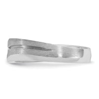 14k White Gold IBGoodman Men's Polished/Satin Diamond Complete Ring-B58851