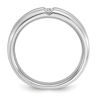14k White Gold IBGoodman Men's Polished/Satin Diamond Complete Ring-B58938