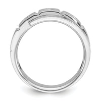 14k White Gold IBGoodman Men's Polished/Satin Diamond Complete Ring-B58940
