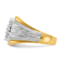 14k Two Tone 1 ct Lab Grown Diamond VS/SI+ G+ Men's Cluster Ring-B59017