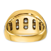 14k Two Tone 1 ct Lab Grown Diamond VS/SI+ G+ Men's Cluster Ring-B59017