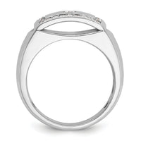 10k White Gold IBGoodman Men's Polished & Cut-Out Ring Mounting-B59048