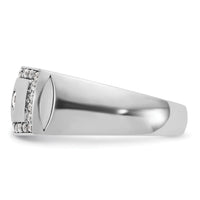 10k White Gold IBGoodman Men's Polished & Cut-Out Ring Mounting-B59048