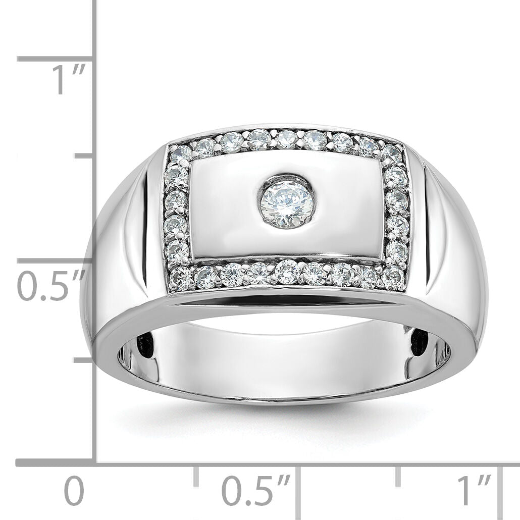 10k White Gold IBGoodman Men's Polished & Cut-Out Ring Mounting-B59048