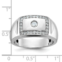 10k White Gold IBGoodman Men's Polished & Cut-Out Ring Mounting-B59048