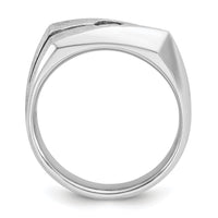 14k White Gold IBGoodman Men's w/Black Rhodium Satin Diamond Complete Ring-B59094