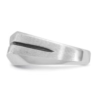 14k White Gold IBGoodman Men's w/Black Rhodium Satin Diamond Complete Ring-B59094