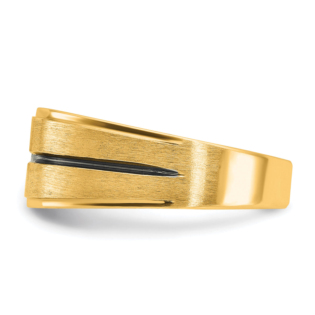 10k IBGoodman Men's Polished and Satin Diamond Ring Mounting-B59095