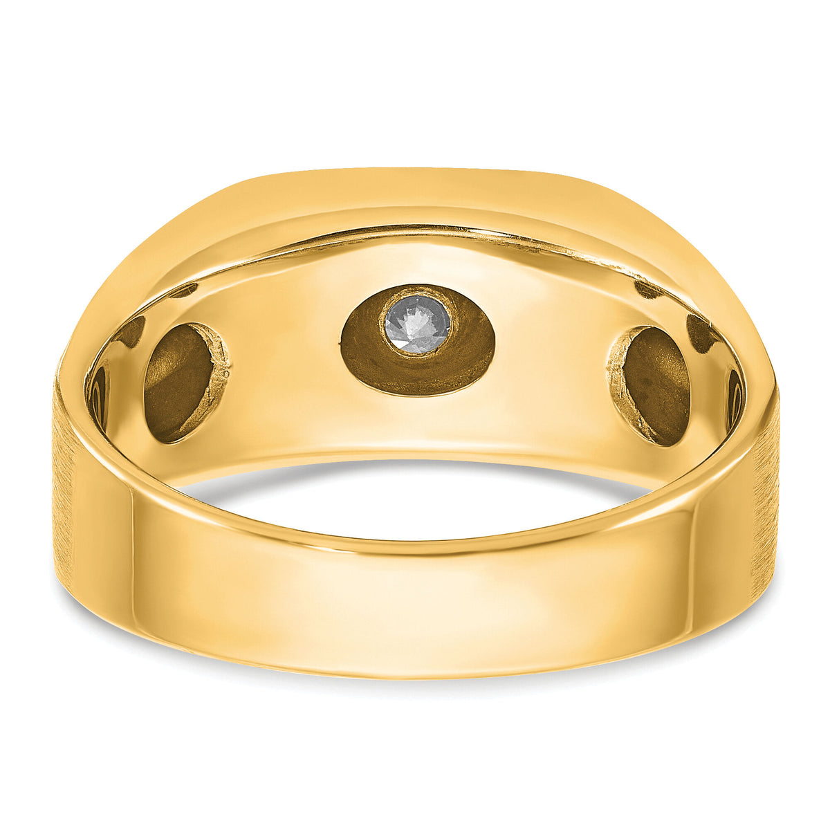 10k IBGoodman Men's Polished and Satin Diamond Ring Mounting-B59095