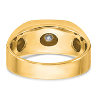 10k IBGoodman Men's Polished and Satin Diamond Ring Mounting-B59095