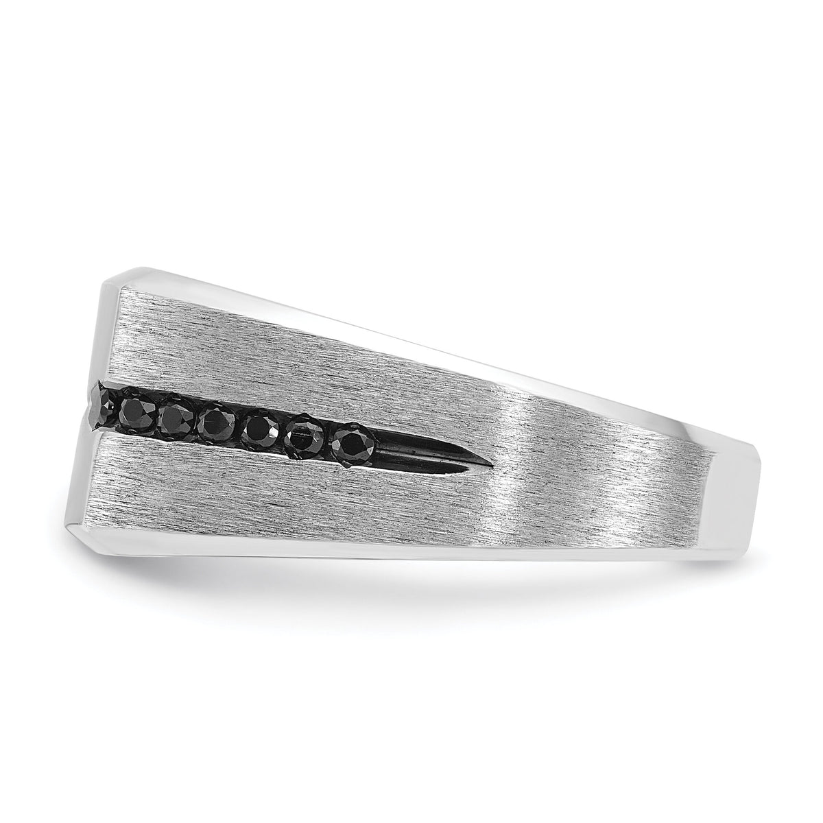 10k White Gold IBGoodman Men's Satin Diamond Ring Mounting-B59113