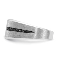 10k White Gold IBGoodman Men's Satin Diamond Ring Mounting-B59113