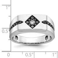 10k White Gold IBGoodman Men's Satin Diamond Ring Mounting-B59113