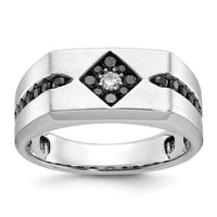 10k White Gold IBGoodman Men's Satin Diamond Ring Mounting-B59113