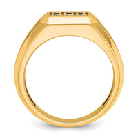 10k IBGoodman Men's Polished and Satin Square Cluster Ring Mounting-B59120