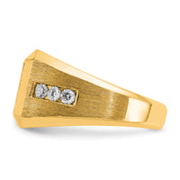 10k IBGoodman Men's Polished and Satin Square Cluster Ring Mounting-B59120