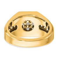 10k IBGoodman Men's Polished and Satin Square Cluster Ring Mounting-B59120