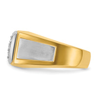 10k IBGoodman Men's Polished and Satin Cluster Ring Mounting-B59129