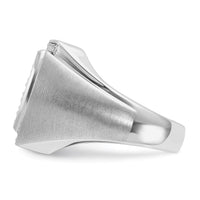 10k White Gold IBGoodman Men's Polished & Satin Cluster Ring Mounting-B59140