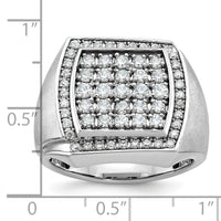 10k White Gold IBGoodman Men's Polished & Satin Cluster Ring Mounting-B59140