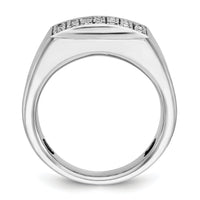 14k White Gold IBGoodman Men's Polished & Satin Diamond Cluster Ring-B59141