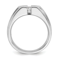 14k White Gold IBGoodman Men's Polished/Satin Diamond Ring Mounting-B59229