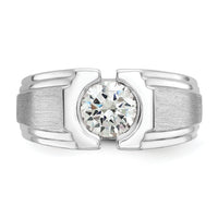 14k White Gold IBGoodman Men's Polished/Satin Diamond Ring Mounting-B59229