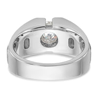 14k White Gold IBGoodman Men's Polished/Satin Diamond Ring Mounting-B59229