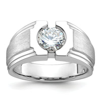 14k White Gold IBGoodman Men's Polished/Satin Diamond Ring Mounting-B59229
