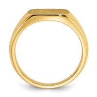 14k IBGoodman 12x12mm Men's Cushion Signet Ring-B59281A