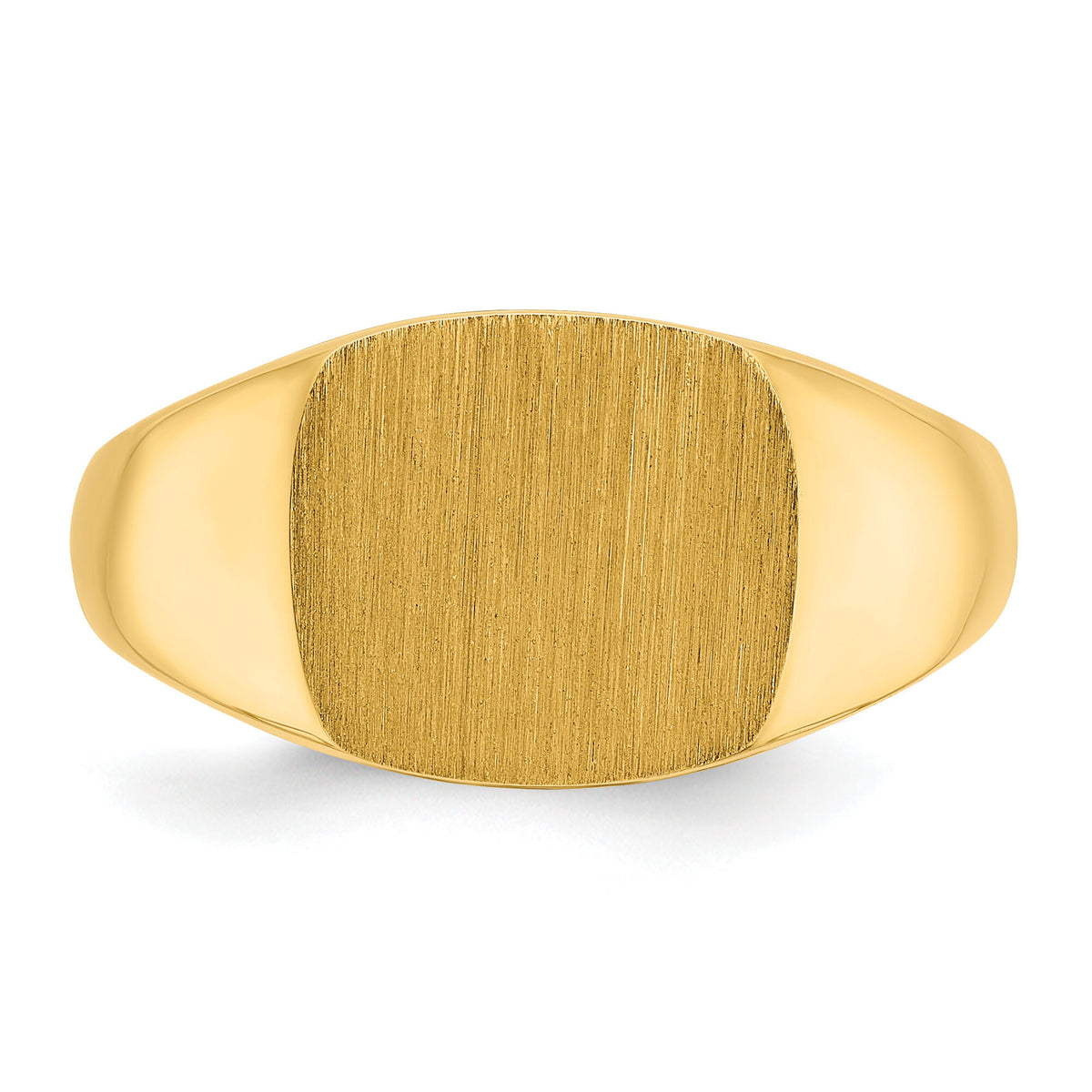 14k IBGoodman 12x12mm Men's Cushion Signet Ring-B59281A