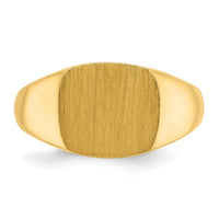 14k IBGoodman 12x12mm Men's Cushion Signet Ring-B59281A
