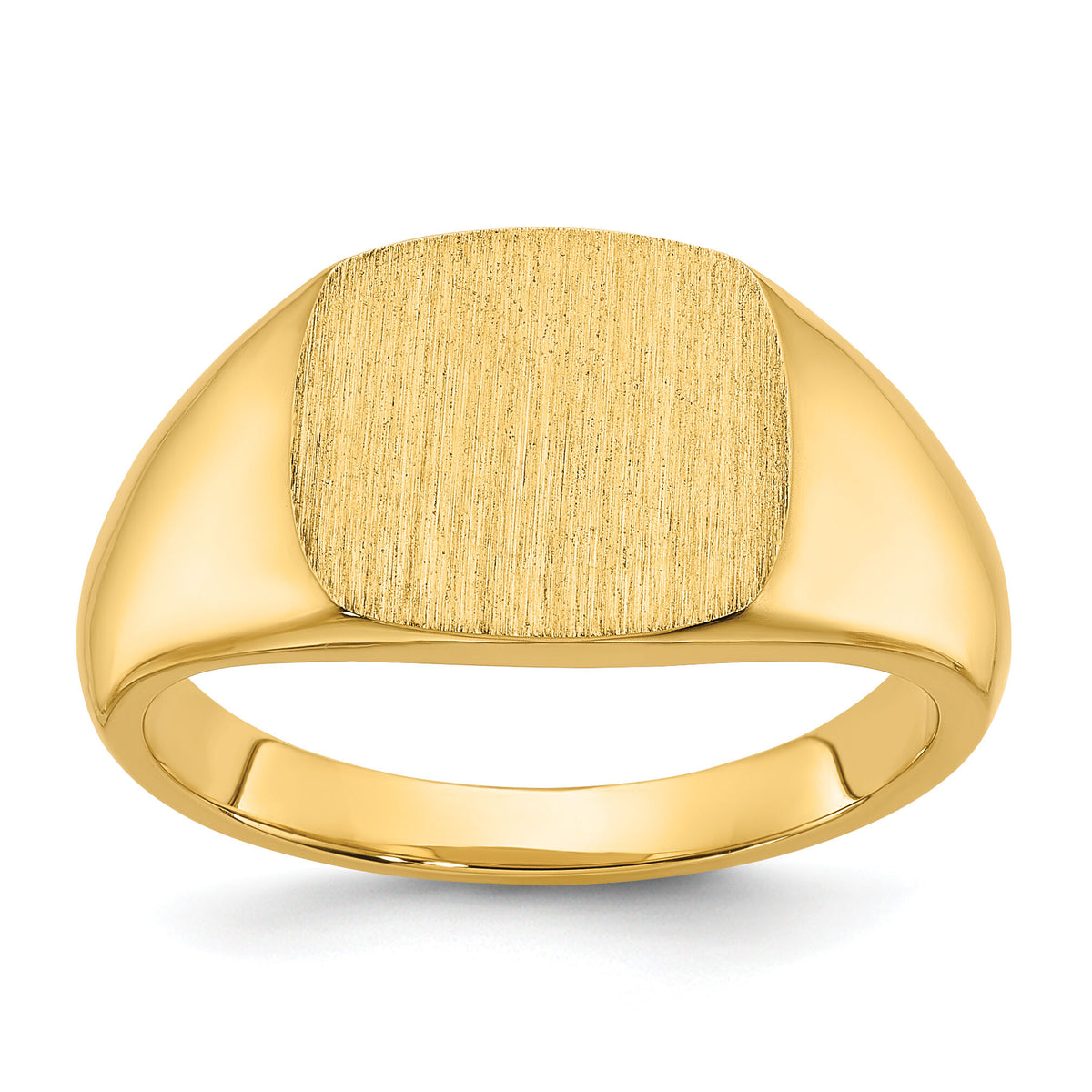 14k IBGoodman 12x12mm Men's Cushion Signet Ring-B59281A