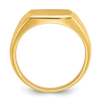 14k IBGoodman 14x14mm Men's Cushion Signet Ring-B59281B