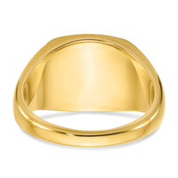 14k IBGoodman 14x14mm Men's Cushion Signet Ring-B59281B