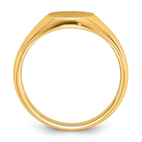 10k IBGoodman 12x10mm Men's Round Signet Ring-B59282A