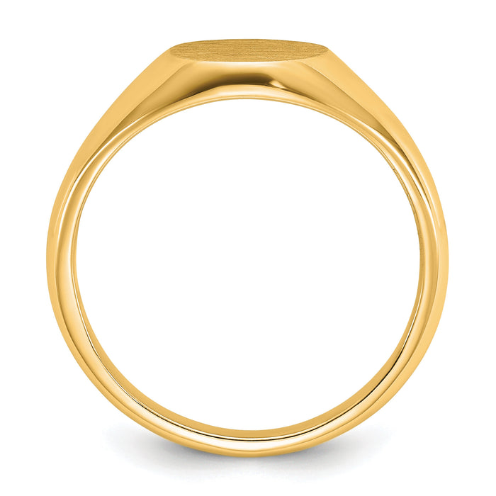 10k IBGoodman 12x10mm Men's Round Signet Ring-B59282A