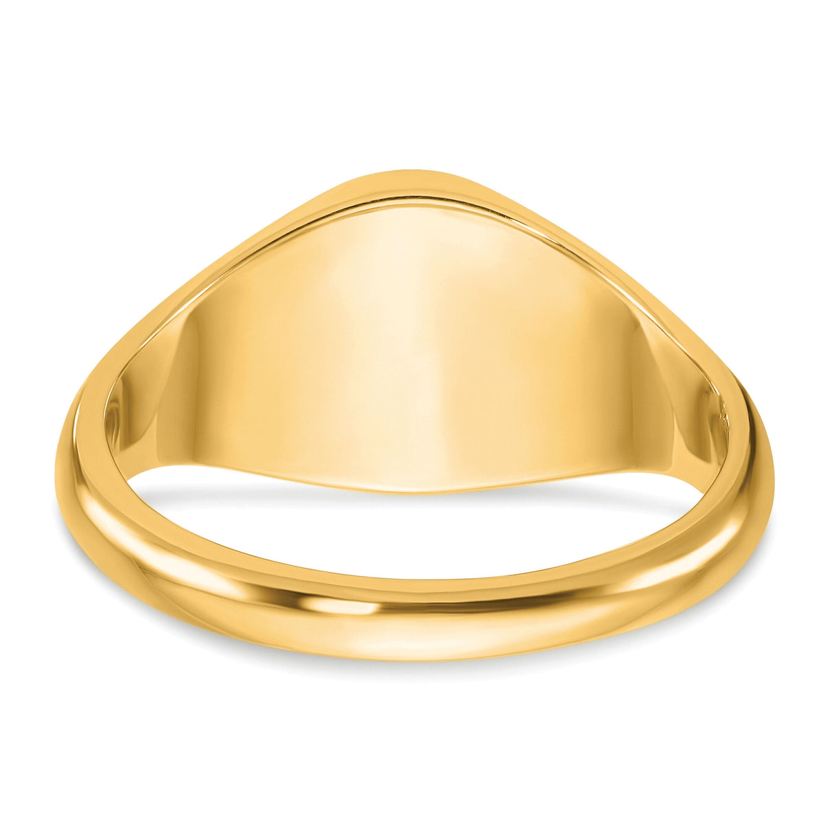 10k IBGoodman 12x10mm Men's Round Signet Ring-B59282A
